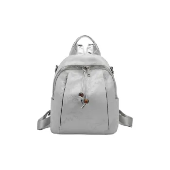ST&SAT Fabric Backpack Large Size Women's Elegant Black/Dreamy Silver