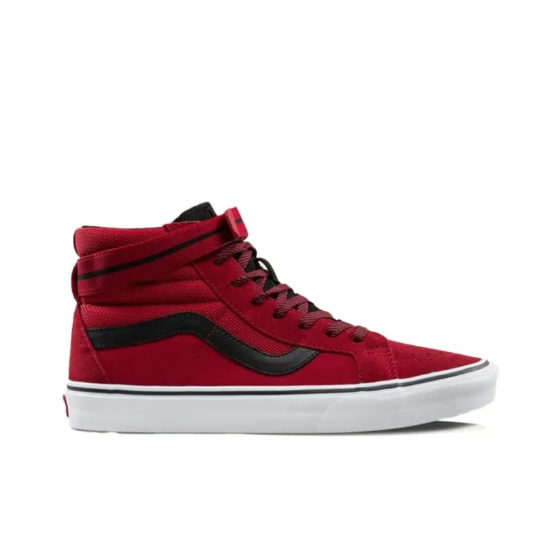 Vans Unisex SK8 HI Strap Sneakers Red-1