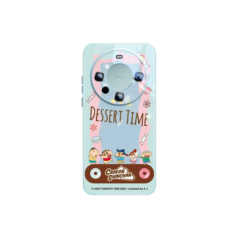 Sen Dog x SHINCHAN Glass Material Cute Creative Individual Phone Cases Applicable To Huawei Mate60Pro/50/40-3