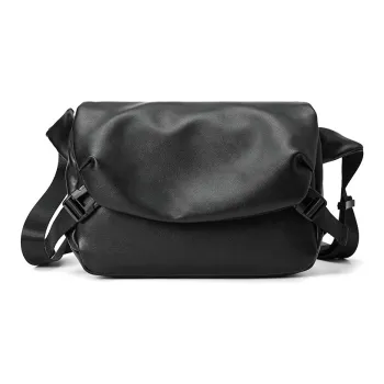 CMLZIUA PU Crossbody Bag Large Size Unisex Black