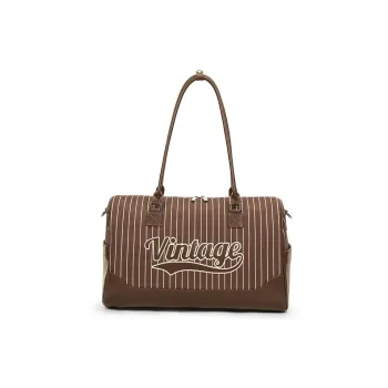 VFVF BAG OFFICAL Pu Canvas Canvas Bag Shoulder Bags Unisex Stripes Brown/Stripes Green/Stripes Black