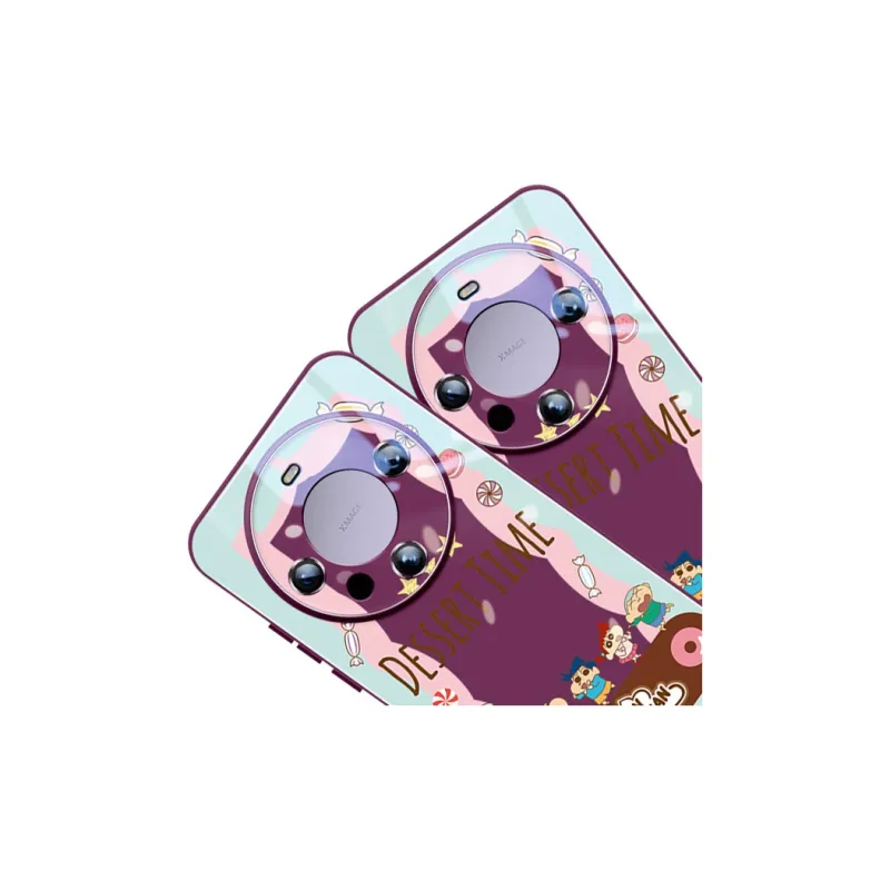 Sen Dog x SHINCHAN Glass Material Cute Creative Individual Phone Cases Applicable To Huawei Mate60Pro/50/40-10
