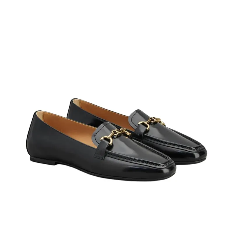 TOD'S Logo Plaque Slip On Panelled Loafers Women's-2