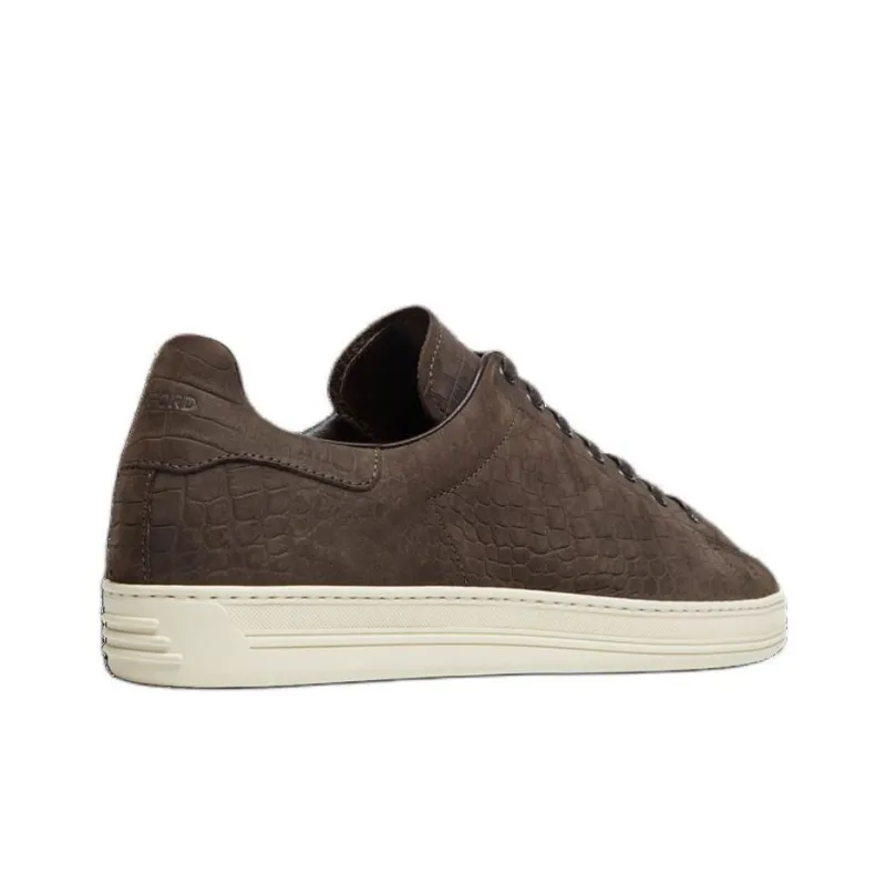 TOM FORD Warwick Low Top Skateboard Shoes Men's Brown-2