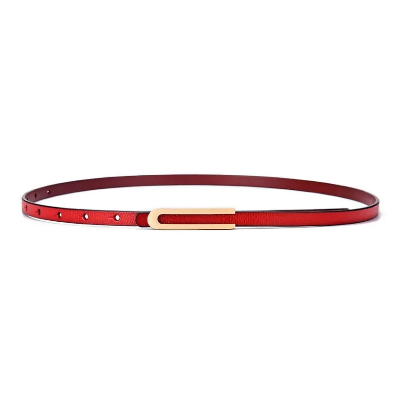AAJF 2024 New Arrival Thin Belt For Women's Genuine Leather Versatile Dress Decoration Thin Belt For Pants Women's-1