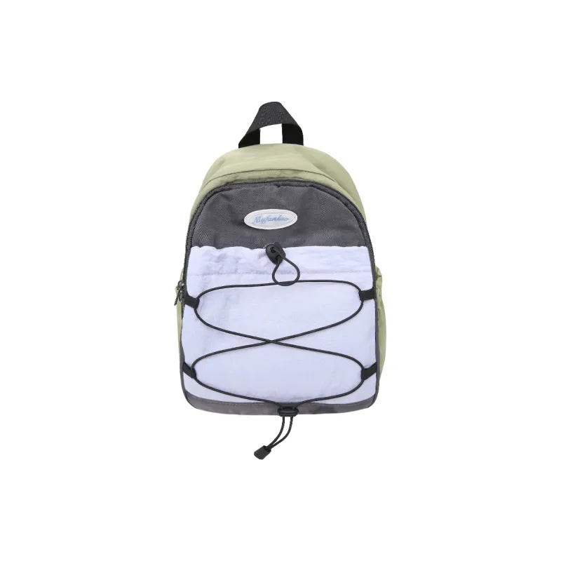 MINLUBAOLUO Nylon Casual Versatile Design Drawstring Backpack For Class Commute Portable Backpack Unisex Multicolor-5