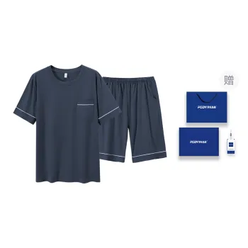 Floating Light Islands Pajama Set Men's Box Dusty Blue