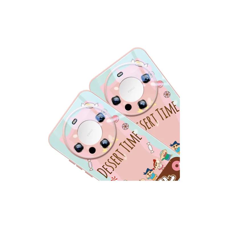 Sen Dog x SHINCHAN Glass Material Cute Creative Individual Phone Cases Applicable To Huawei Mate60Pro/50/40-8