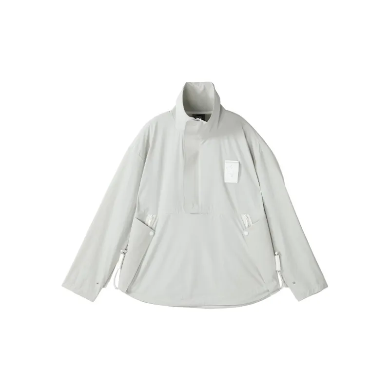 NORVINCY Outerwear Trendy Brand Half Open Collar Without Hood Sweatshirt Unisex-3