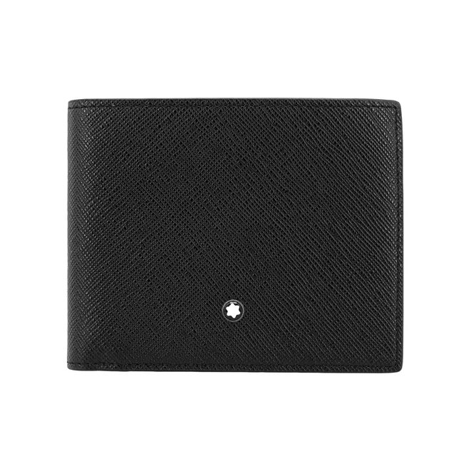 MONTBLANC Full grain Calf Leather Wallet Regular Men's Black-1