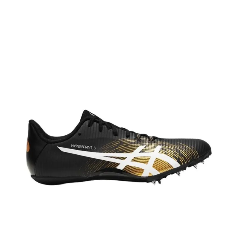 Asics Hyper Sprint 8 Cushioning, Wear Resistant Low Top Running Shoes Unisex Black Gold-1