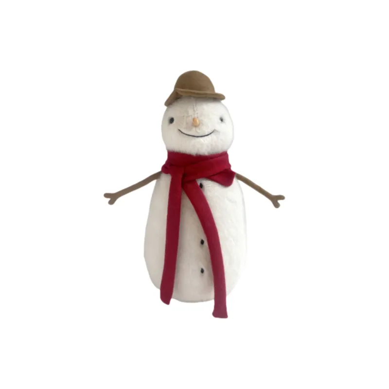 JELLYCAT Christmas Series Cute Snow Cute Jesse Snowman Dolls Plush Doll 30cm Height In Sitting Posture-0