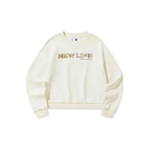 QIAODAN Sweatshirts Women's Cream White/Cream White Print