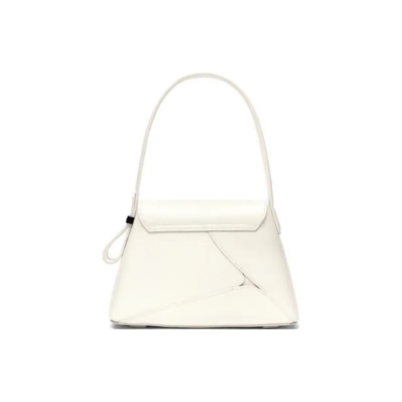 Staccato ROBERTWUN Collaboration Cow Leather Handbag Shoulder Bag Medium Size Women's Armor Black/Siberian White-6