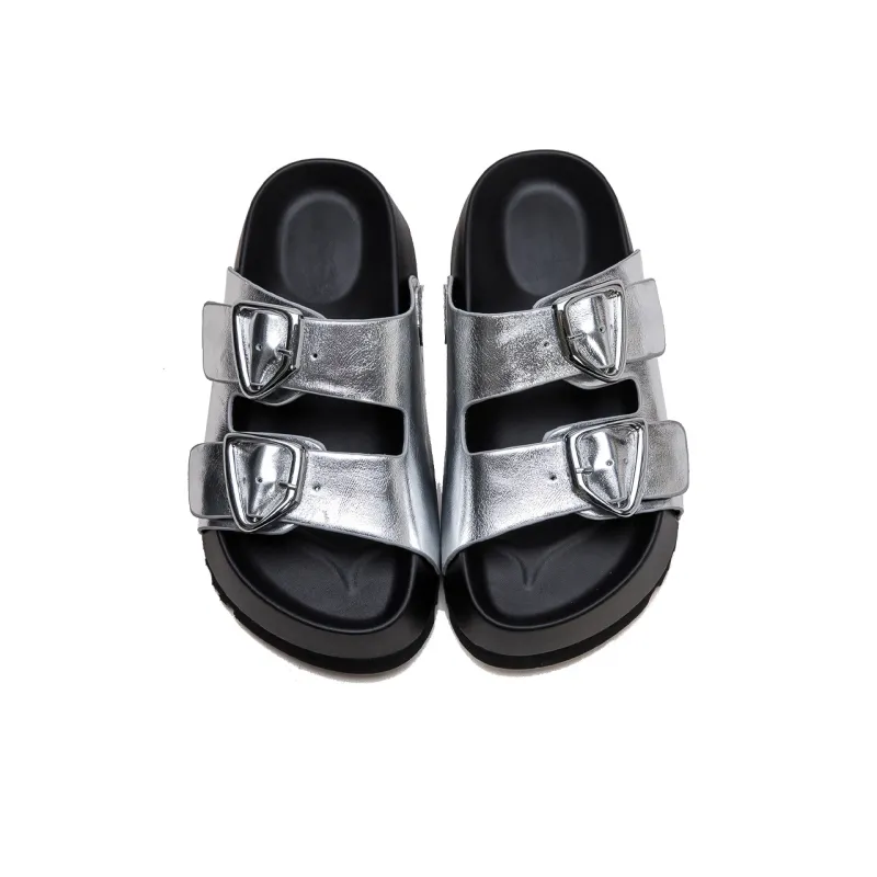 Jay Abrasion Resistant Slide Slippers Women's Silver-4