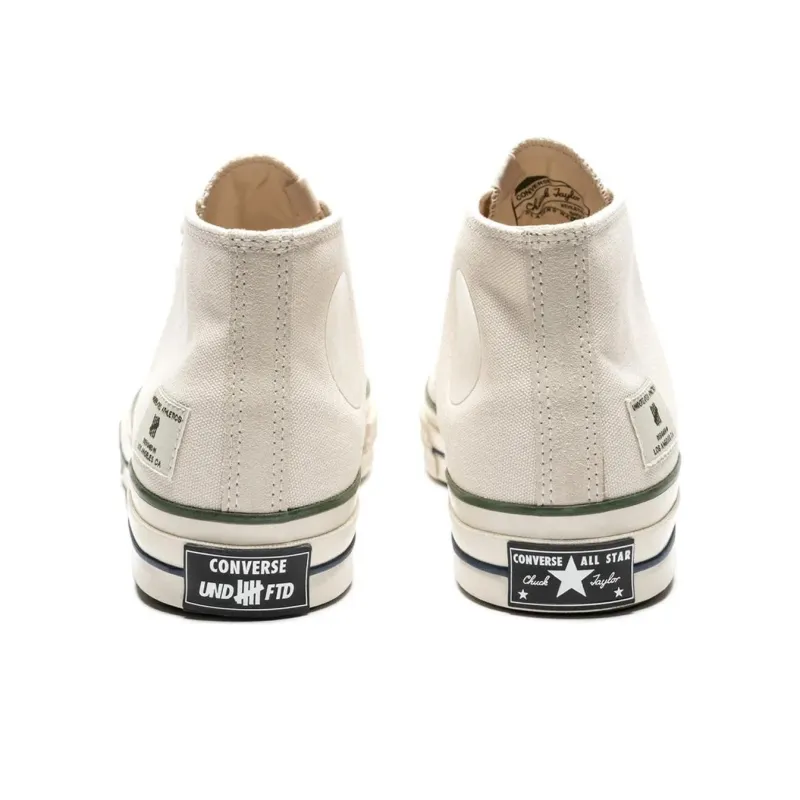 UNDEFEATED x Converse Chuck 70 Wear-resistant And Lightweight Mid-Top Canvas Shoes Unisex Beige-3