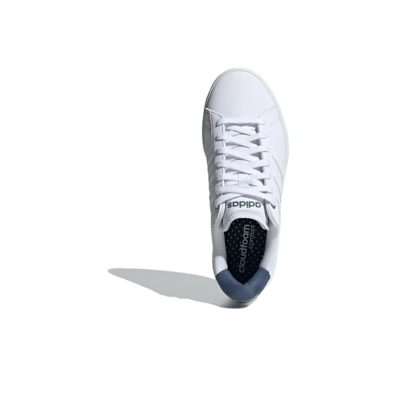 Adidas GRAND COURT 2.0 Slip Resistant Low Top Skateboard Shoes Women's White Blue-4
