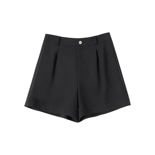 SOON FLOWER Casual Shorts Women's Black