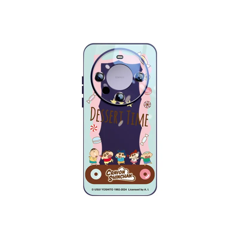 Sen Dog x SHINCHAN Glass Material Cute Creative Individual Phone Cases Applicable To Huawei Mate60Pro/50/40-21