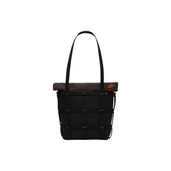 Nike Polyester One Shoulder Handbags Unisex Black & Orange