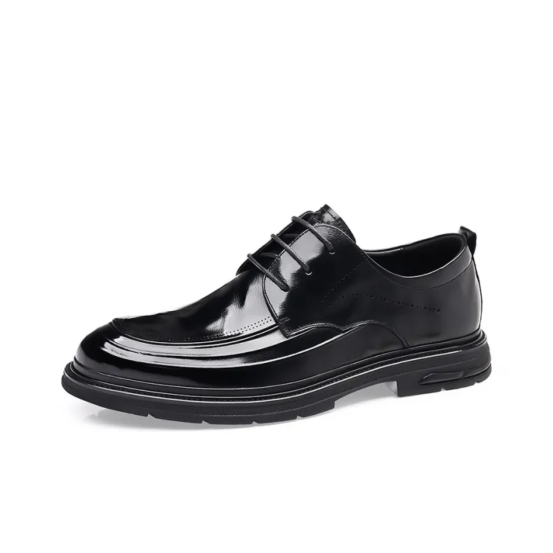 Mulinsen Dress Shoes Men Low Top Black-3