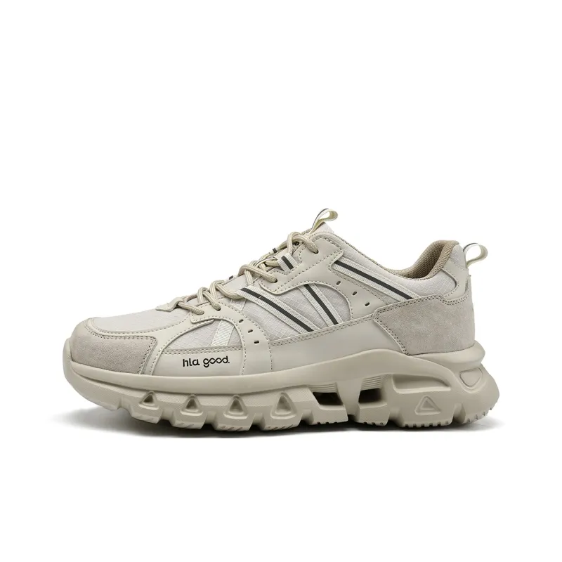 HLA Breathable Mesh Patchwork Lightweight Height Increasing Running Shoes Casual Shoes Men's-6
