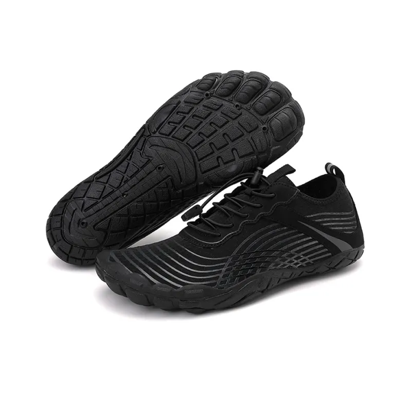 GESENLANG Slip Resistant, Breathable, Quick Dry River Trekking Shoes Men's Black-4