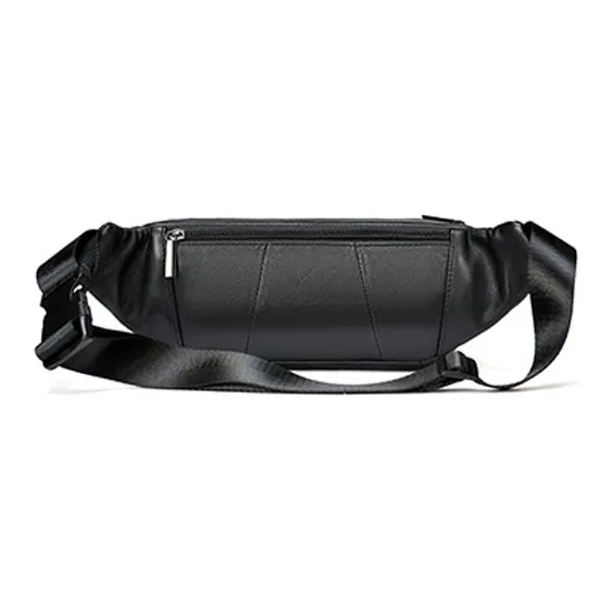 DOSRFINI Sheepskin Fanny Pack Medium Size Men's Black-2
