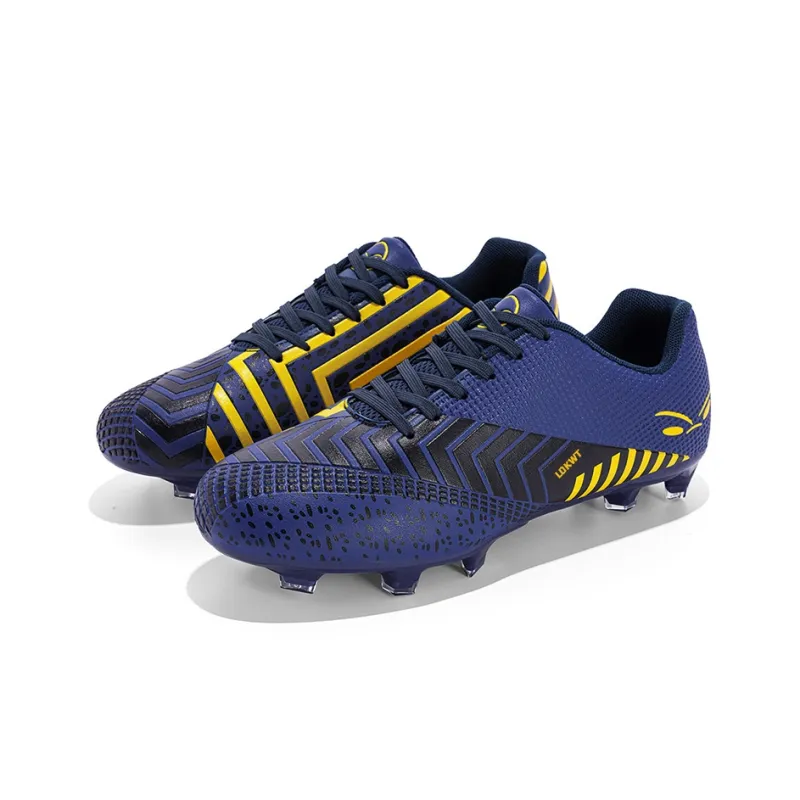 LOKWT Soccer Shoes Unisex Low Top Dark Blue-5