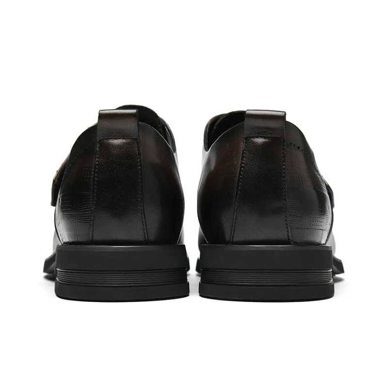 HLA Casual Business Formal Leather Shoes Genuine Leather Wedding Groom Derby Shoes Men's-10