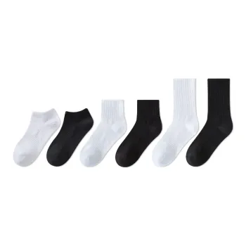 COTTON CHEESE Mid-Calf Socks Men's 6 Pack