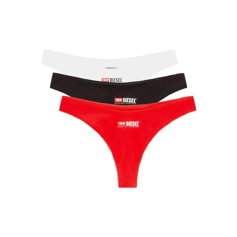 DIESEL Logo print Thong Pack Of Three-0