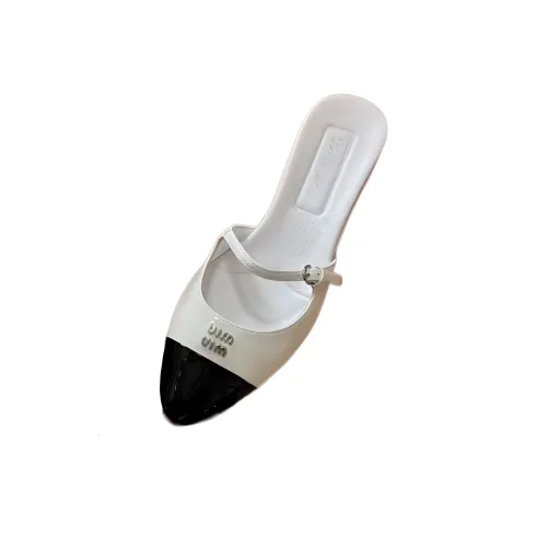 MIU MIU Wrap-toe Slippers Women's White
