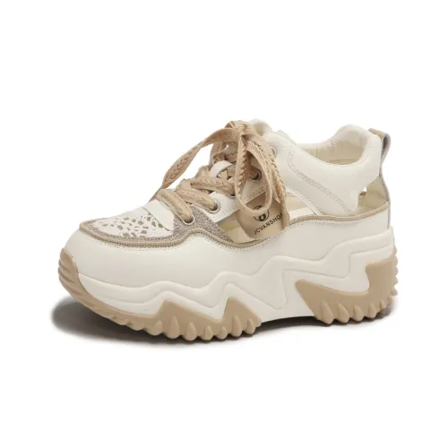 LISATANG Breathable Height Increasing Low-Top Chunky Sneakers Women's