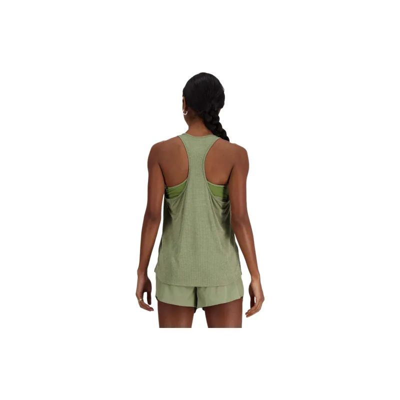 New Balance Athletics Tank Top Women's Dark Olive Stone Color-1