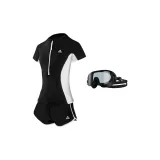 Black Swimsuit+Black Swim Goggles