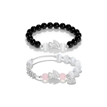 ZSY Sterling Silver Jade Bracelets Unisex
