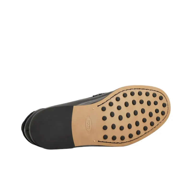TOD'S Logo Embossed Penny Loafers Women's-4