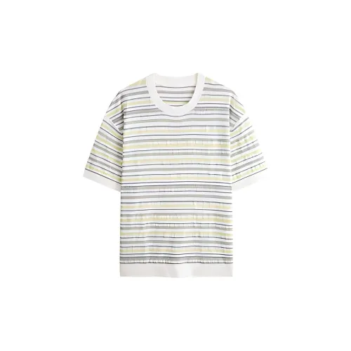 GXG T-Shirts Men Yellow/White Striped