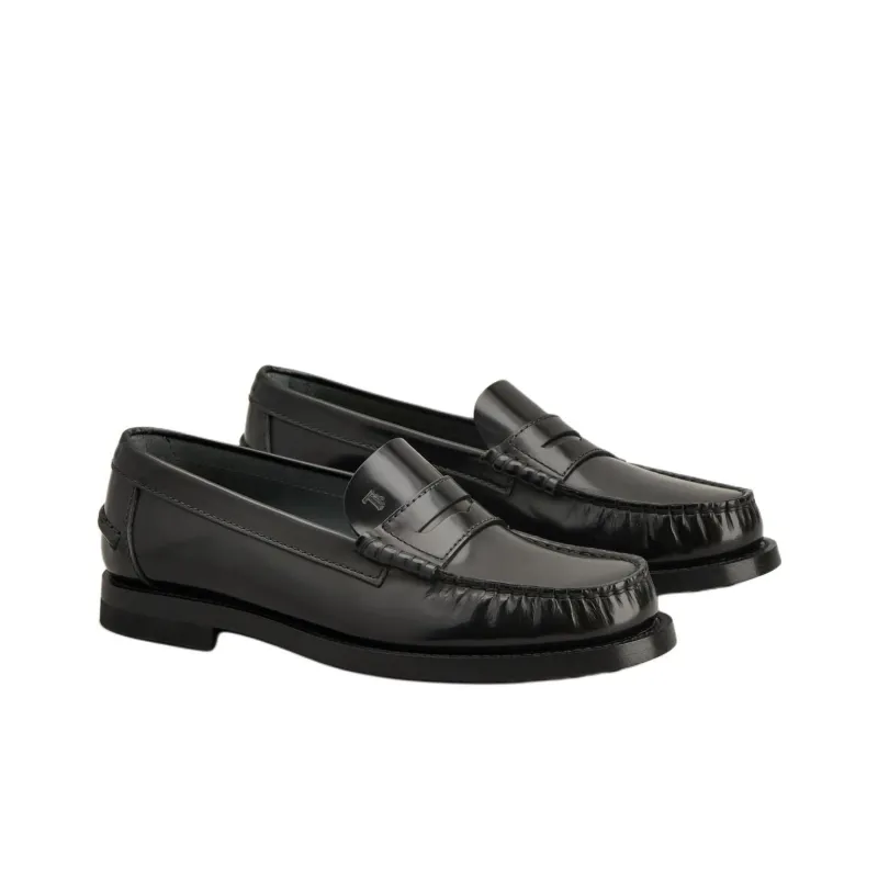 TOD'S Logo Embossed Penny Loafers Women's-2