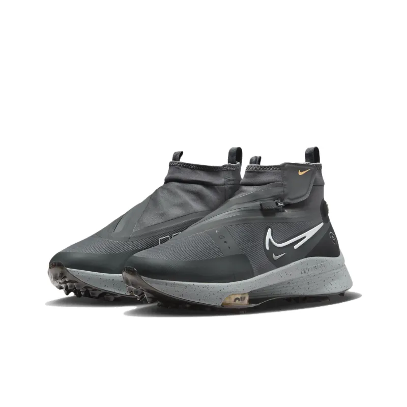 Nike Air Zoom Infinity Slip Resistant High Top Golf Shoes Unisex Gray White Loose Fit-2