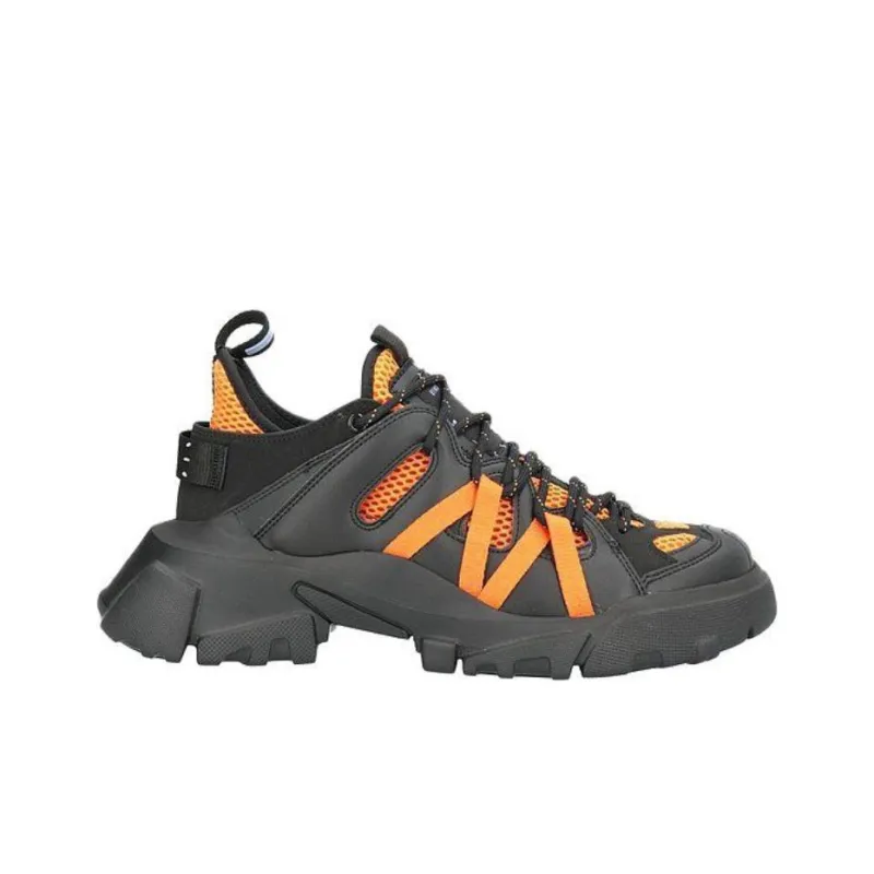 Alexander McQueen Low Top Casual Shoes Men's Orange Black-1