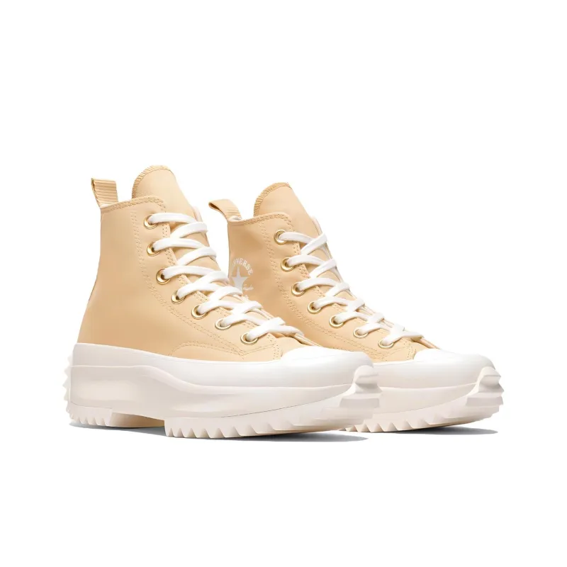 Converse Run Star Hike Slip Resistant Height Increasing High Top Canvas Shoes Unisex Yellow-2