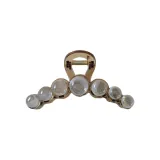 Silver Shimmer Round Bead Claw Clip