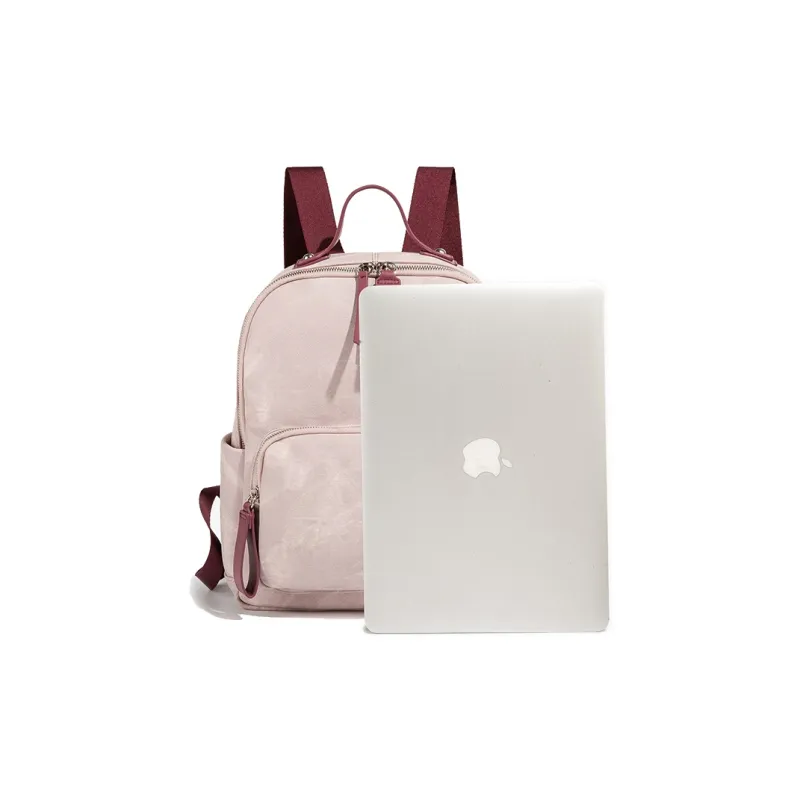 MACKJANICE Polyurethane Synthetic Leather Backpack Regular Women's Lilac & Pink-1