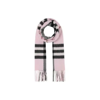 Burberry Cashmere Knit Scarves Women's Light Pink