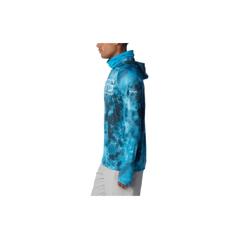 Columbia PFG Super Terminal Tackle™ Vent Hoodie Sweatshirt Men's Ocean Blue Deep Water Camouflage-2