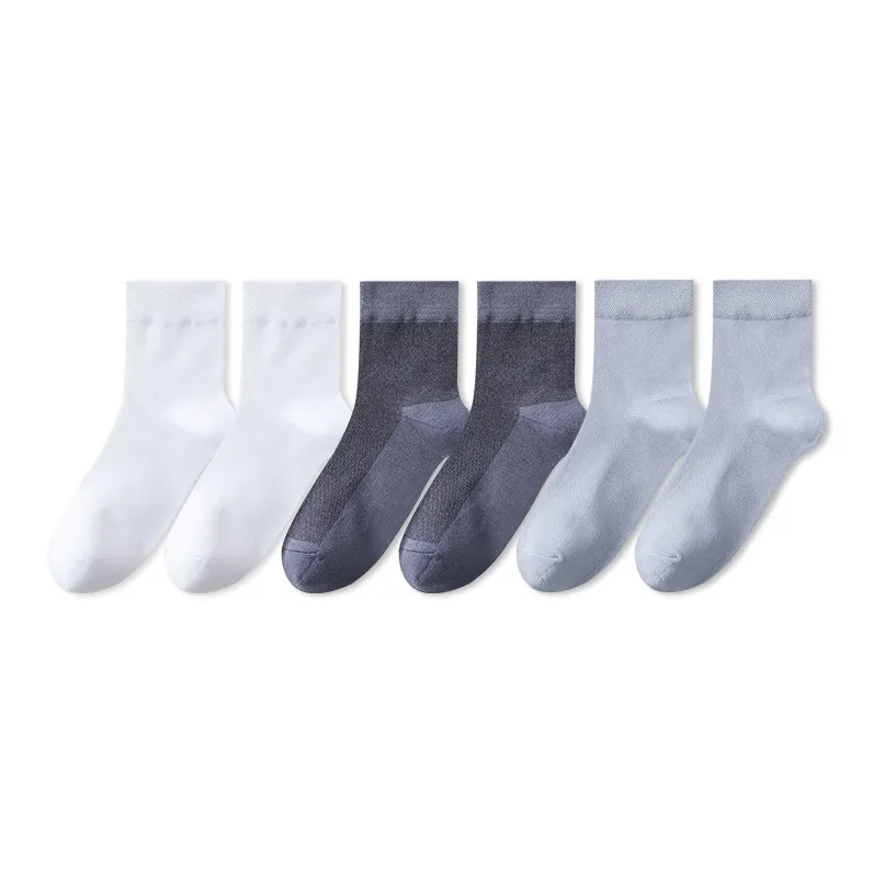 H YXIANG Mid Calf Socks Men's 6 Pack-5