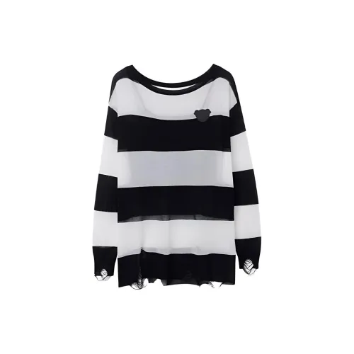 ITIB Dr.CHI Camisoles Women's Black/White Stripe Black Tank Tops