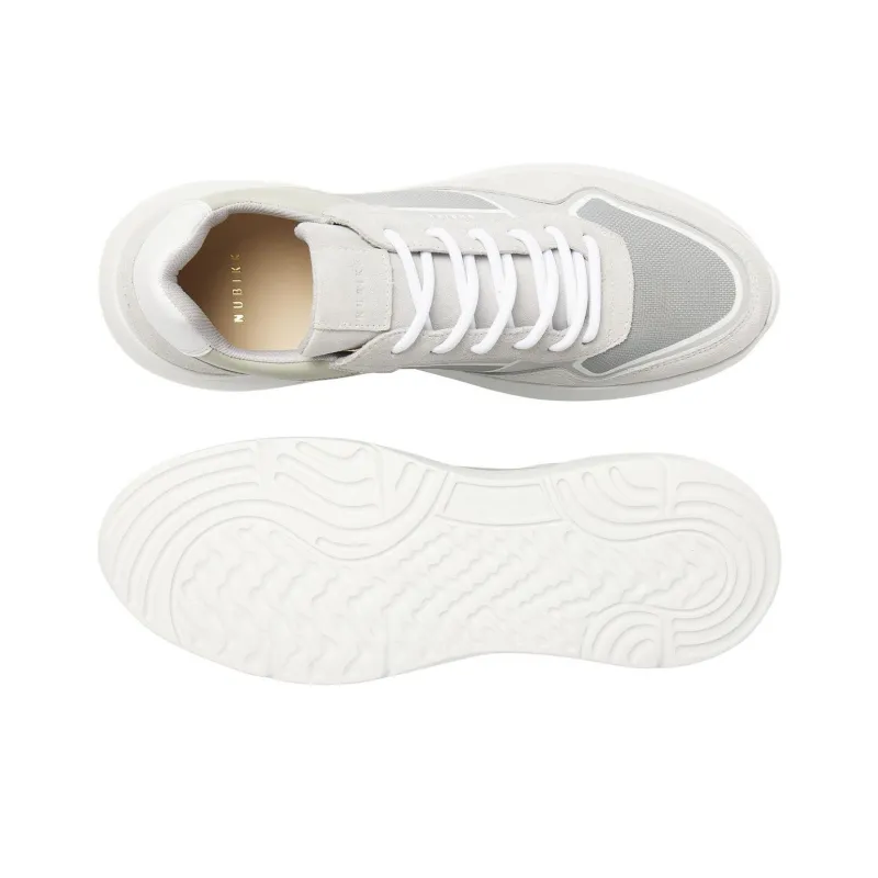 NUBIKK Roque Road Curl Low-Top Casual Shoes 5CM Men's White Gray-4